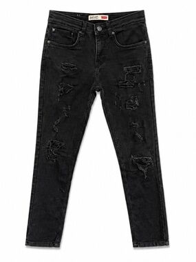 Levi’s 511 Black Waxed Ripped Skinny Jeans – Size 30 EUC